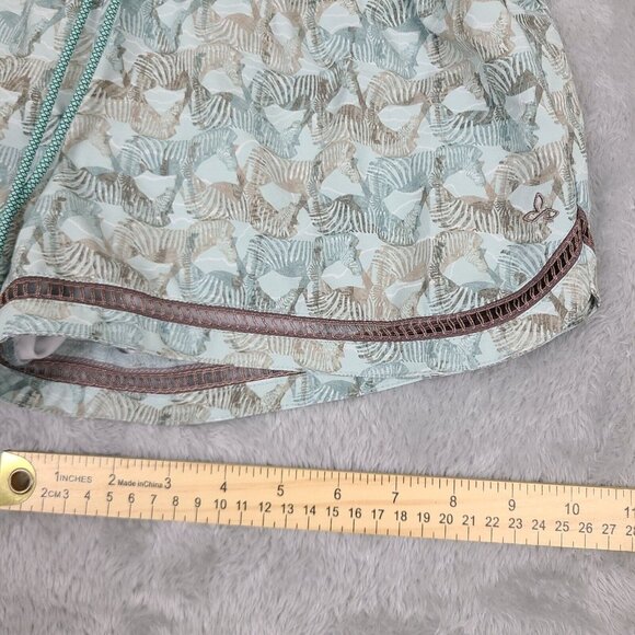 PrAna‎ Seaside Safari Mariya Blue Green Athletic Shorts Zebra Size Small Shorts - Picture 9 of 9